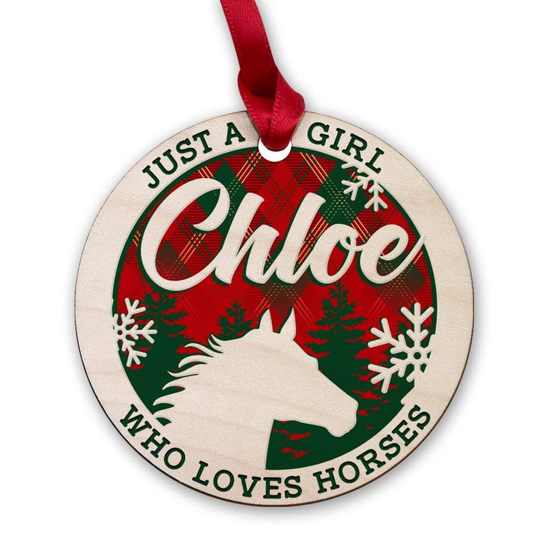 Personalized Wood Horse Ornament Just A Girl Loves Horses.jpg
