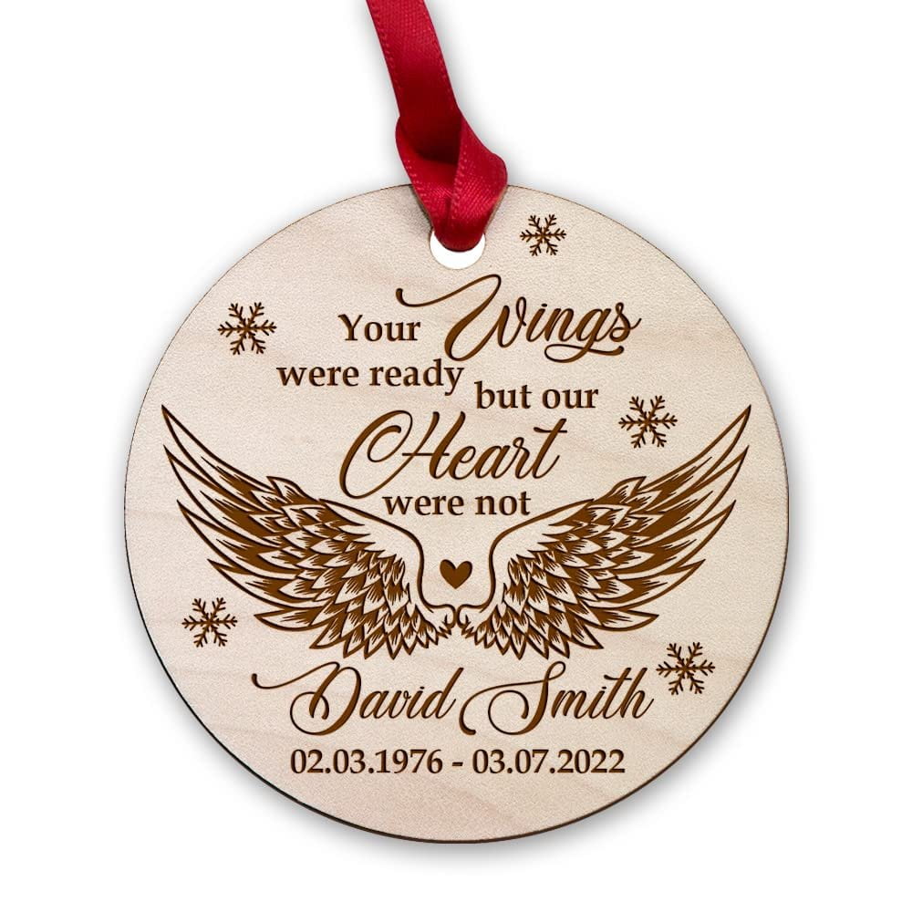 Personalized Wood Memorial Ornament Your Wings Were Ready.jpg