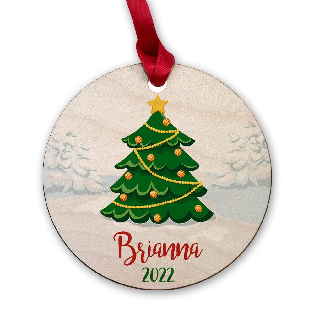 Personalized Wood Ornament Green Christmas Tree.jpg