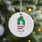 Elf Letter Christmas Ornament, 2023 Christmas Ornament, Cute Custom Initial Christmas Ornament, Monogram Hanging Ornament for Christmas.jpg
