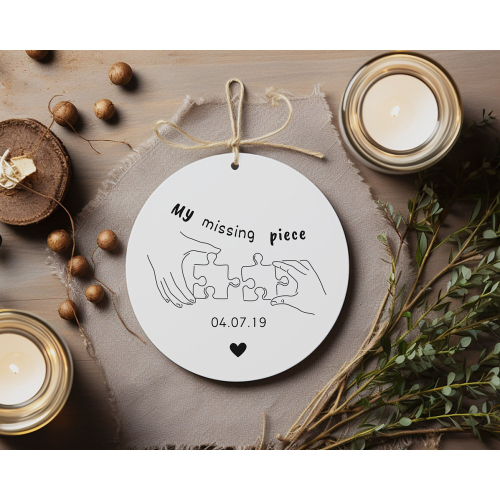 My Missing Piece Valentines Day Ornament, Cute Puzzle Pieces Love Keepsake , Sentimental Gift for Boyfriend Valentines Anniversary Birthday 1.jpg