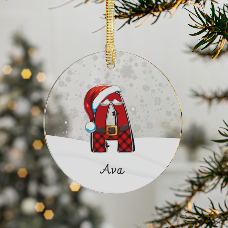 Personalized Name Ornament, 2023 Family Ornament, Christmas Family Keepsake, Monogram Ornament, Custom Xmas Decorations, Snow Globe 6.jpg