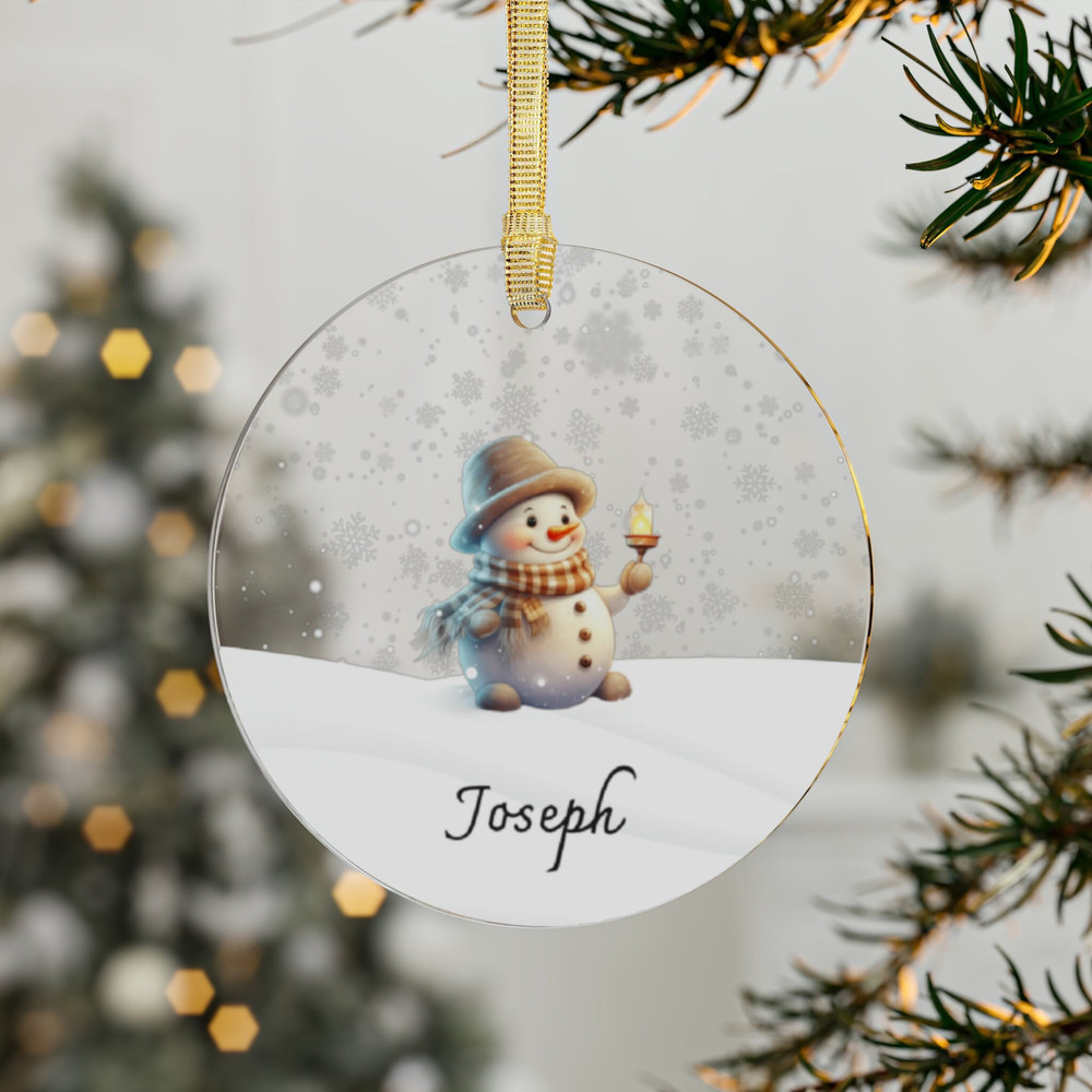 Personalized Name Ornament, 2023 Family Ornament, Christmas Family Keepsake, Monogram Ornament, Custom Xmas Decorations, Snow Globe 8.jpg