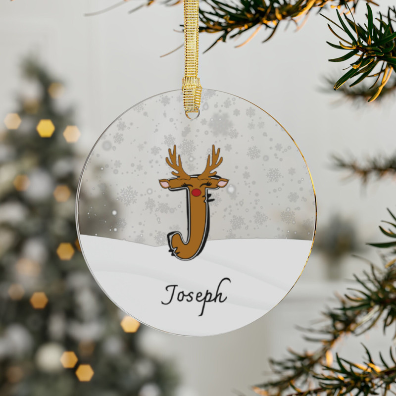 Personalized Name Ornament, 2023 Family Ornament, Christmas Family Keepsake, Monogram Ornament, Custom Xmas Decorations, Snow Globe.jpg