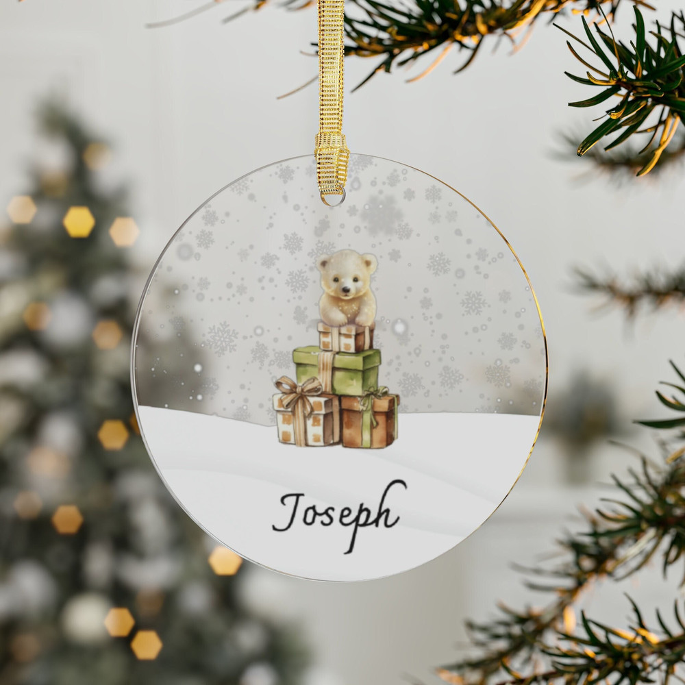 Personalized Name Ornament, 2023 Family Ornament, Christmas Family Keepsake, Monogram Ornament, Custom Xmas Decorations, Snow Globe 9.jpg