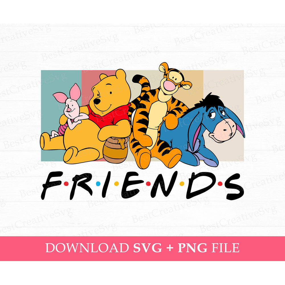 Bear and Friends Svg, Family Vacation Svg, Honey Bear with Friends Svg, Friends Svg, Friendship Svg, Png File For Sublimation.jpg