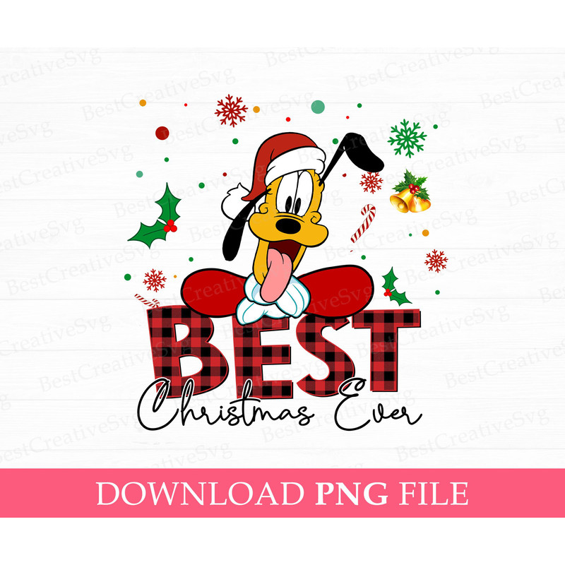 Best Christmas Ever Png, Christmas Santa Hat Dog Png, Merry Christmas Png, Christmas Dog Png, Holiday Season Png, Png File For Sublimation.jpg