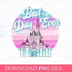 best day ever png, watercolor magical kingdom png, retro castle png, retro best day ever, watercolor castle png, png fil