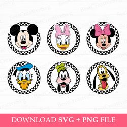 checkered mouse and friends svg, family vacation svg, family trip svg, best friends svg, friendship svg, magical kingdom