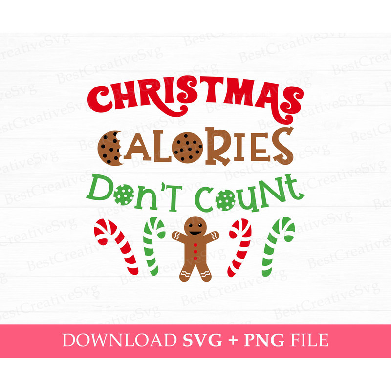 Christmas Calories Don't Count Svg, Christmas Snacks Svg, Holiday Season Svg, Family Christmas Svg, Xmas Svg, Png Svg Files For Print.jpg