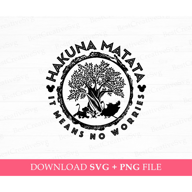 Hakuna Matata Svg, Wild Trip Svg, Family Vacation Svg, It Means No Worries Svg, Family Trip Svg, Animal Kingdom Svg, Svg Png Files For Print.jpg