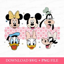 mouse and friends svg, family trip svg, checkered friends svg, family vacation svg, mouse ear and stars svg, vacay mode,