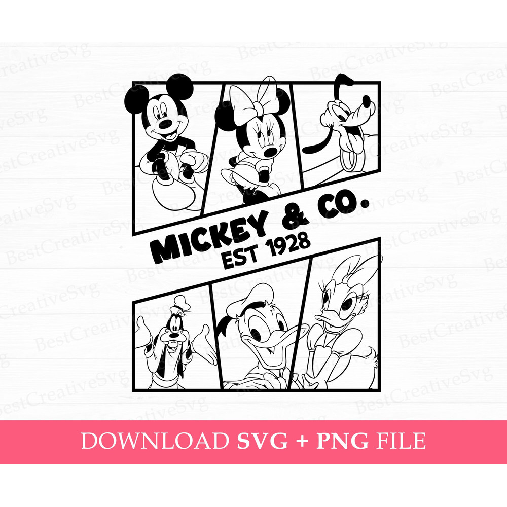 Mouse and Friends Svg, Family Vacation Svg, Mouse Co Est 1928 Svg, Happy Mouse and Friends Svg, Vacay Mode, Svg File For Cricut.jpg