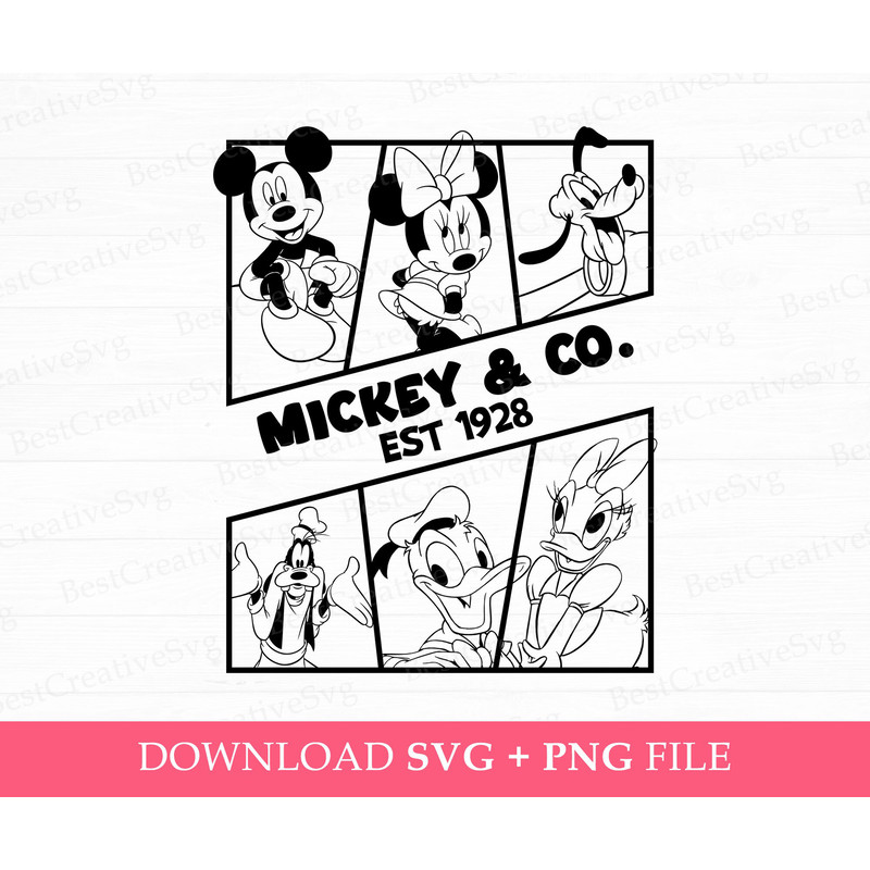 Mouse and Friends Svg, Family Vacation Svg, Mouse Co Est 1928 Svg, Happy Mouse and Friends Svg, Vacay Mode, Svg File For Cricut.jpg