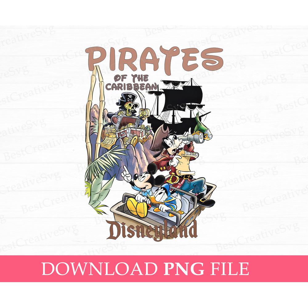 Vintage Pirates Digital Poster Png, Pirates Mouse Character Png, Treasure Hunter Png, Mouse with Friends Png, Png Files For Sublimation.jpg