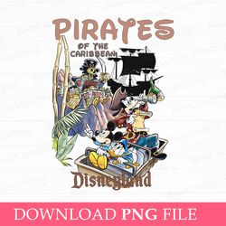 vintage pirates digital poster png, pirates mouse character png, treasure hunter png, mouse with friends png, png files