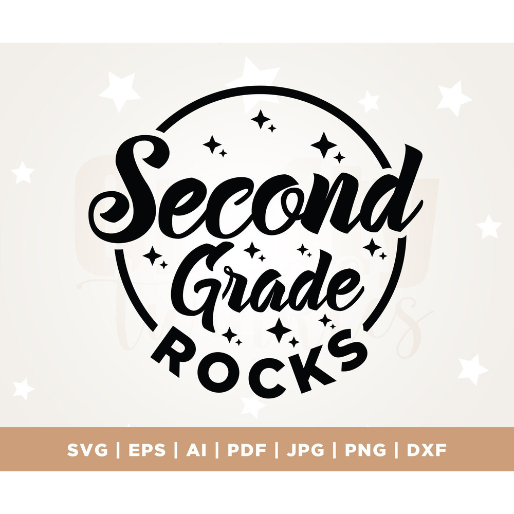 2nd Grade Rocks svg, back to school svg, rocks svg, grade rocks svg, 2nd grade svg, second grade svg, school life svg, digital file, t-shirt.jpg