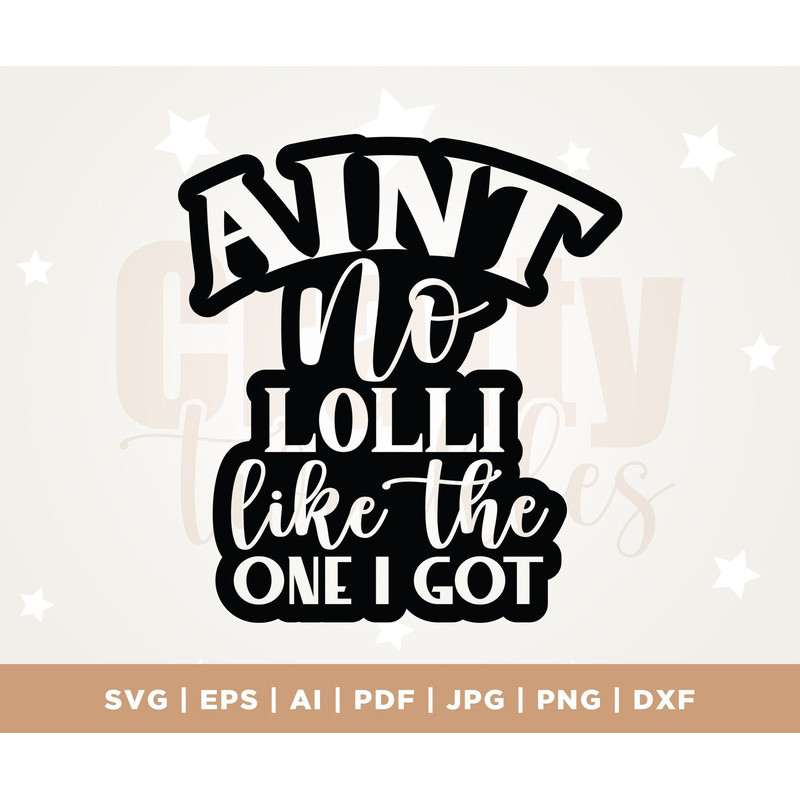 Ain't no Lolli like the one I got SVG, Grandma svg, promoted to Lolli SVG, Grand Mother svg, New Grandma SVG, Lolli svg, Cricut, Cut File.jpg