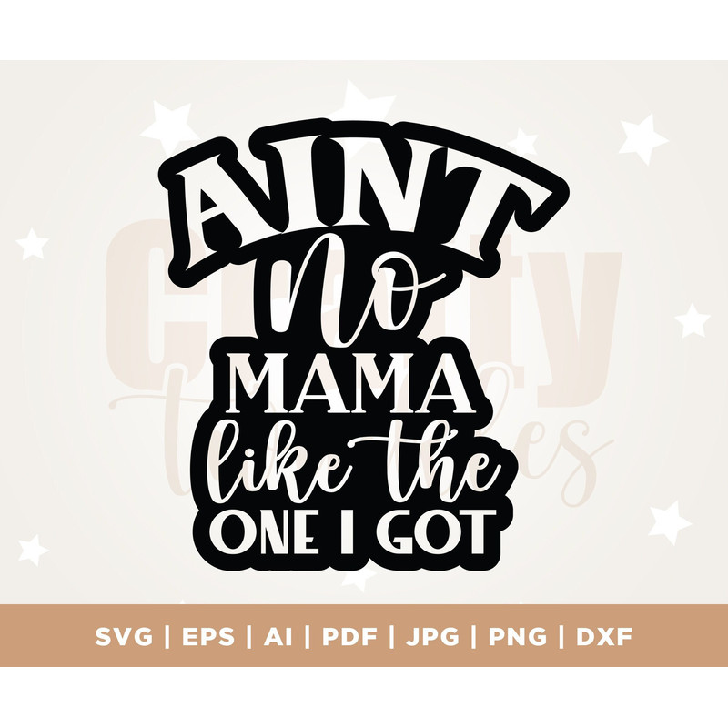 Ain't no Mama like the one I got SVG, New Mother SVG, Blessed Mama svg, Promoted to Mama svg, Best Mom svg, New Mom SVG, dxf, Mom Cut Files.jpg