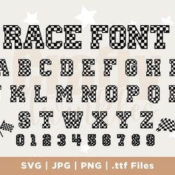 checkered alphabets svg, cricut cut files, silhouette, racing numbers svg, racing png, eps, dxf, checkered flag svg, cli