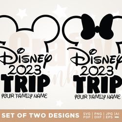 customize family trip 2023 svg, mouse svg, family vacation svg, customize gift svg, vinyl cut file, pdf, jpg, png, ai, s