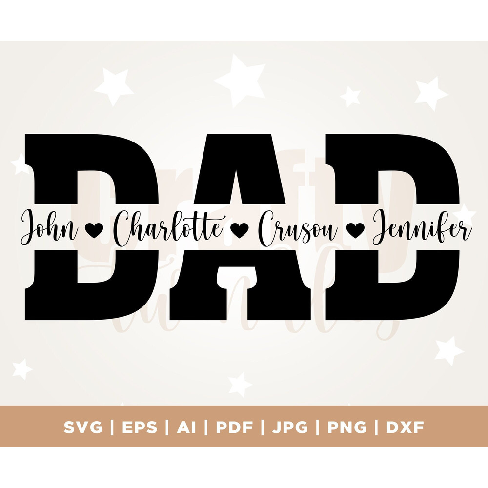 Dad SVG, Father's Day SVG, dad split name frame svg, dad png, dad cut file, Father svg, dad outline, dad dxf, silhouette, cut file, Cricut.jpg