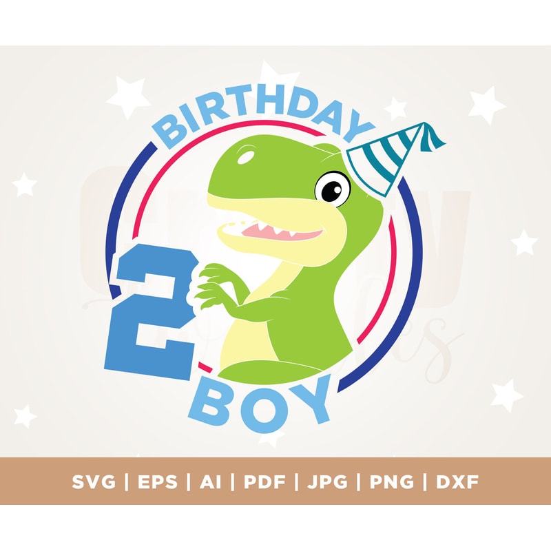 Dinosaur 2nd Birthday svg png, Birthday Dinosaur svg, dinosaur birthday shirt svg png, Boys 2nd birthday svg, Birthday trex SVG Cricut, Svg.jpg