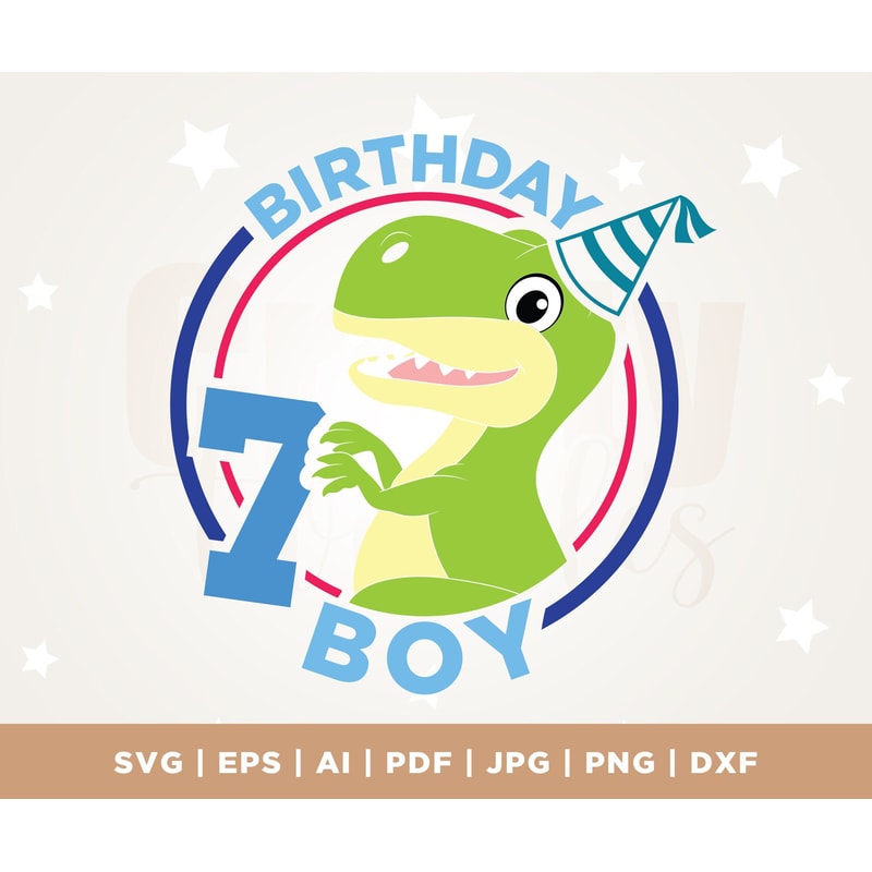 Dinosaur 7th Birthday svg png, Birthday Dinosaur svg, dinosaur birthday shirt svg png, Boys 7th birthday svg, Birthday trex SVG.jpg