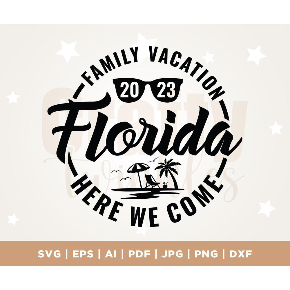 Family Vacation 2023 SVG, Family Vacation Ready or Not Florida Here We Come Svg, Summer Gifts SVG, Funny Family Trip Shirts, Files, Cricut.jpg