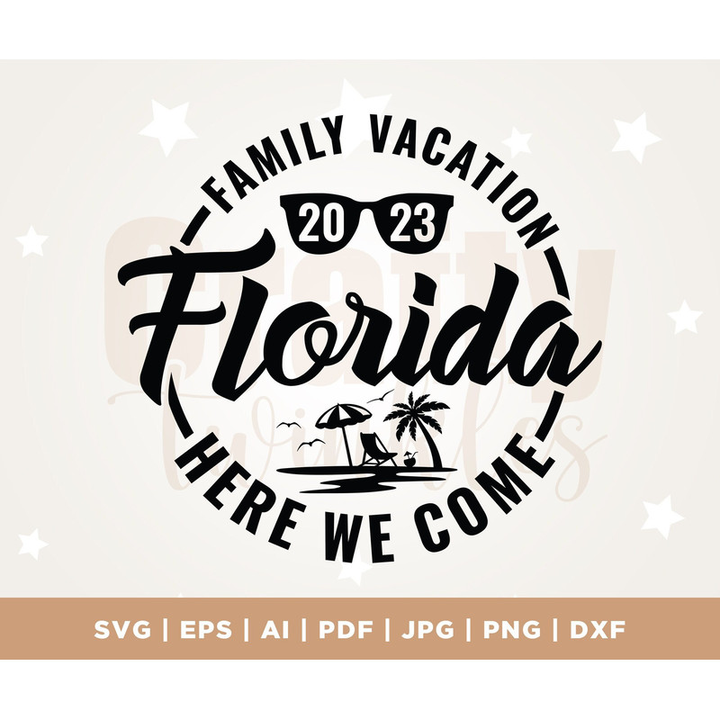 Family Vacation 2023 SVG, Family Vacation Ready or Not Florida Here We Come Svg, Summer Gifts SVG, Funny Family Trip Shirts, Files, Cricut.jpg