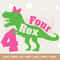 Four Rex Svg, Girl 4th Birthday Svg, Dinosaur Birthday Svg Dxf Eps Png, Fourth Birthday Cut Files, T-Rex Design, Kids Svg, Silhouette Cricut.jpg