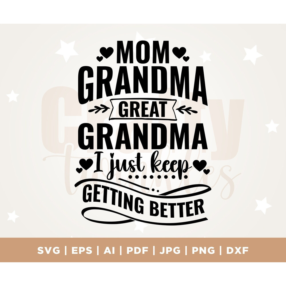 Great Grandma SVG, Grandma Saying Svg, Granny Svg, Great Grandma, Grandma Svg, Png, Svg, Eps, Dxf, Silhouette, Cricut, Cut File, PNG, PDF.jpg