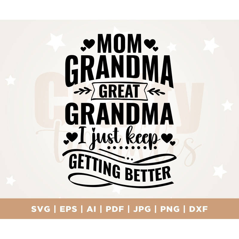 Great Grandma SVG, Grandma Saying Svg, Granny Svg, Great Grandma, Grandma Svg, Png, Svg, Eps, Dxf, Silhouette, Cricut, Cut File, PNG, PDF.jpg