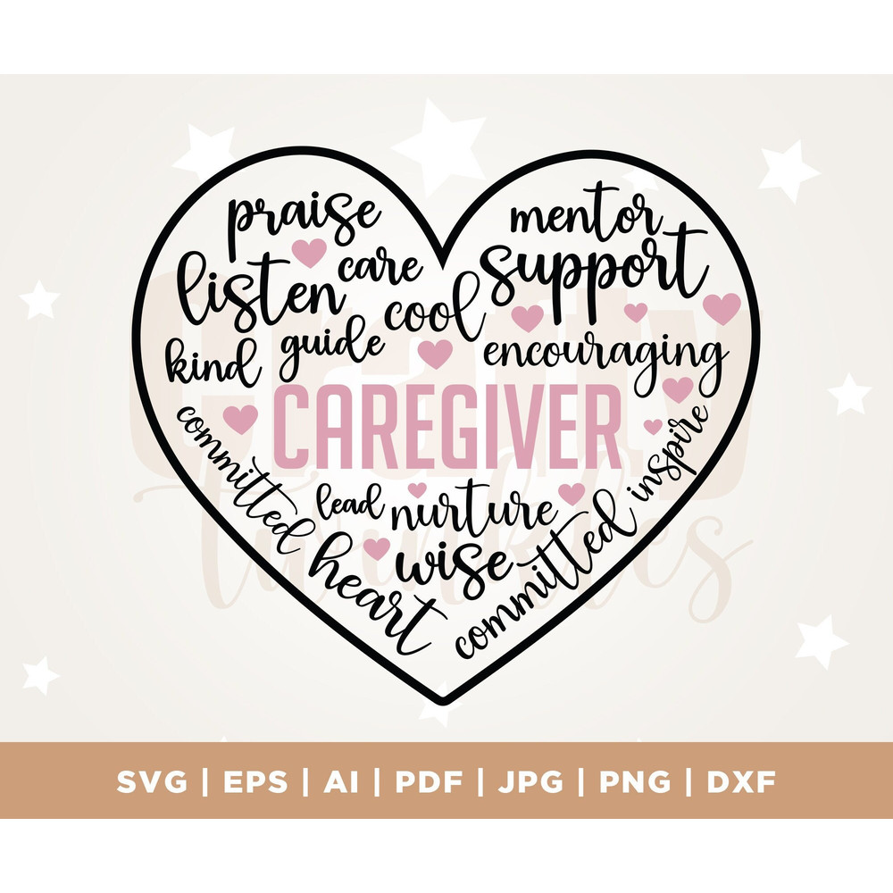 Heart of a Caregiver svg, Carer svg, Heart svg, Shirt, Caregiver svg, Carer heart shirt SVG, PNG, EPS, Dxf, Instant File, Cricut, Silhouette.jpg