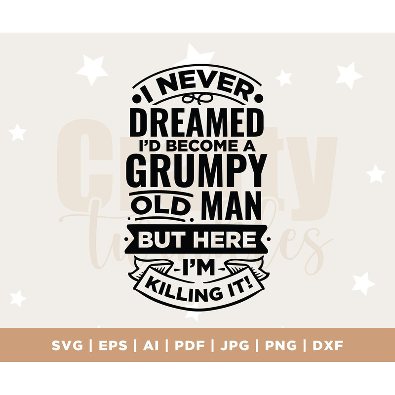I never dreamed I'd become a grumpy old man svg, Birthday Vintage Svg, Aged to perfection svg, Birthday Limite edition svg, instant file.jpg