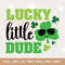Lucky Little Dude Svg, Boys St. Patrick's Day Svg, Clover Svg Dxf Eps Png, Kids Cut Files, Irish, Funny Svg, Baby Clipart, Silhouette Cricut.jpg
