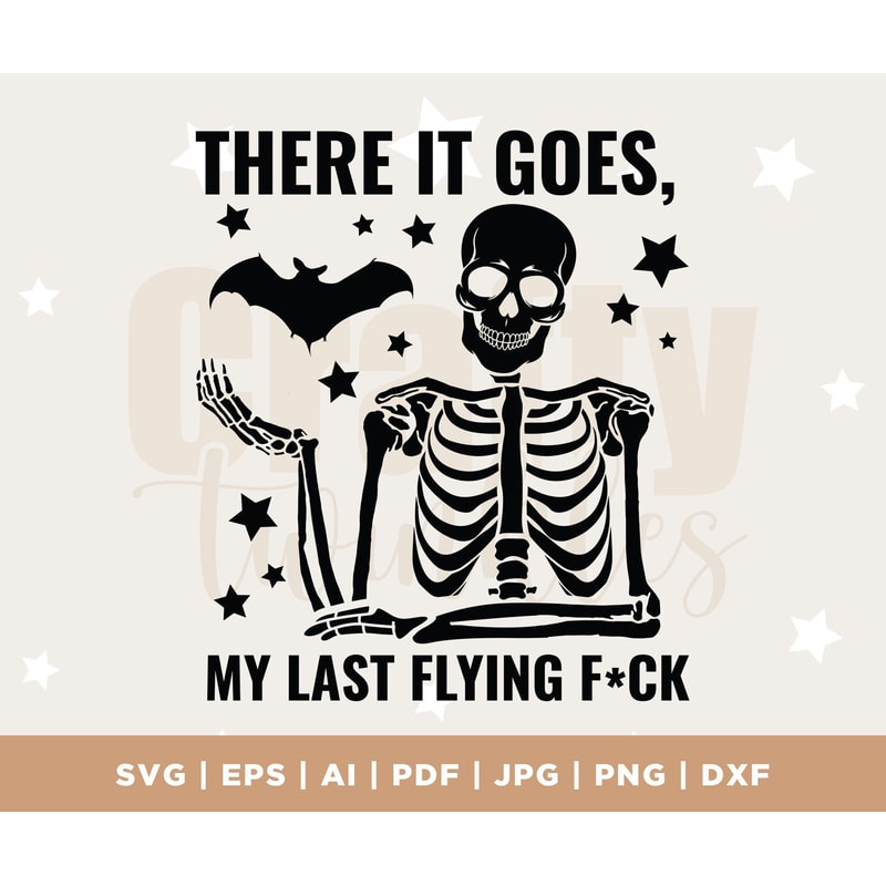 My Last Flying F Bat PNG Print File for Sublimation, SVG, Halloween Sublimation, Fall, Autumn, Spooky, October, Retro, Vintage, Cricut.jpg