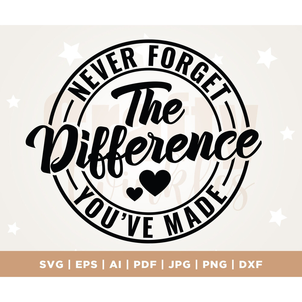 Never forget the difference you've made svg, teacher svg, retirement svg, forget svg, never svg, difference svg, teacher off duty, teacher.jpg