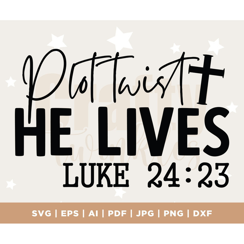 Plot Twist He Lives SVG PNG PDF, Easter Svg, Christian Svg, Jesus Svg, Bible Verse Svg, Religious Svg, He is Risen Easter Svg, Easter Shirt.jpg