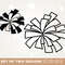 Pom Pom Svg, Hand-drawn cheerleading pom pom, silhouette, cut file, instant download Cut File, Cricut, Png, Svg, sublimation, sport SVG, PNG.jpg
