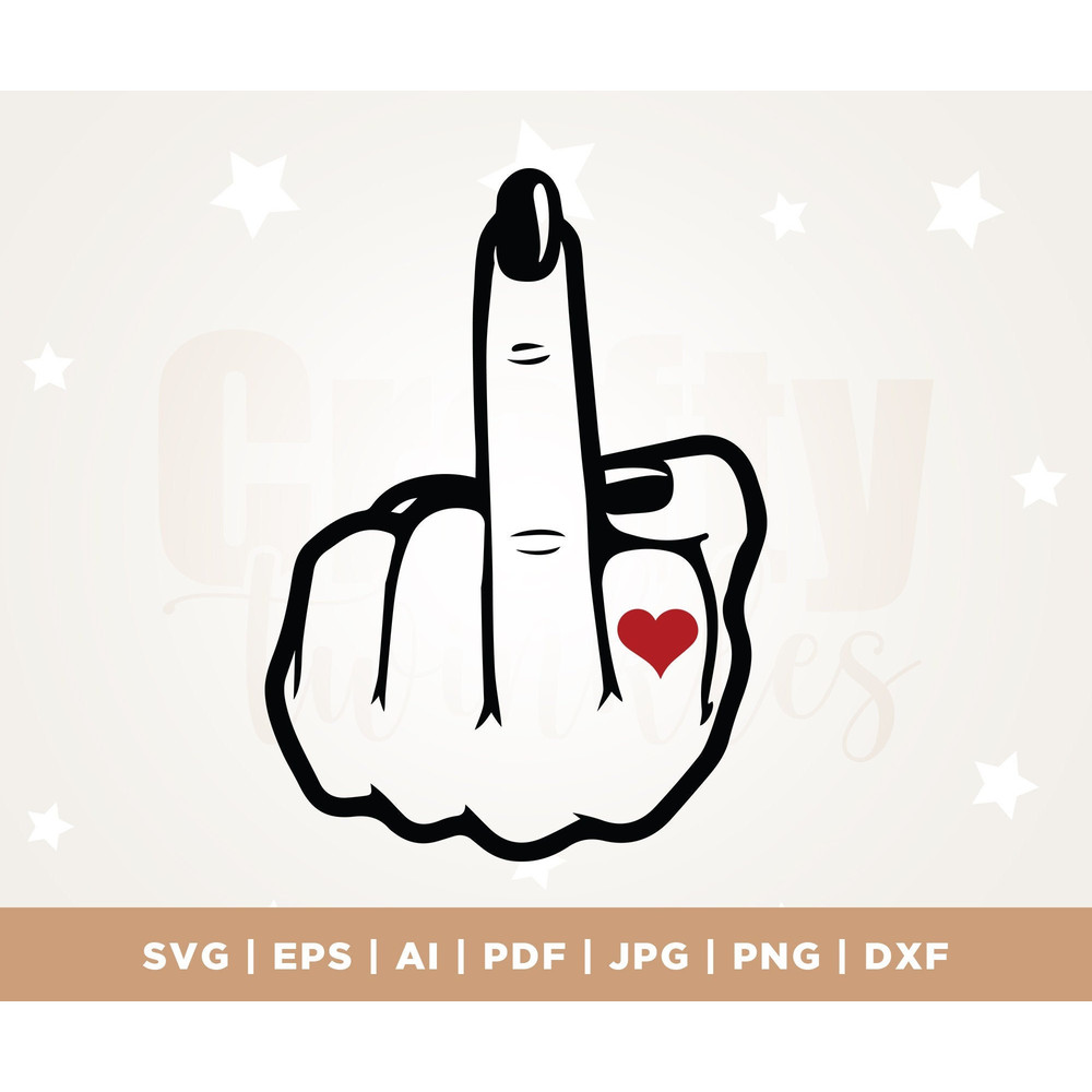 RUDE FINGER SVG File, finger svg, middle finger, silhouette, Cricut, Png, Svg, sublimation, cut file, instant download, svg, bride.jpg