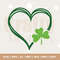 Saint Patrick's Day Heart, Instant Digital Download, svg, png, dxf, and eps files, Shamrock, St. Patty's Day, Clover, Stripes, Cut File.jpg