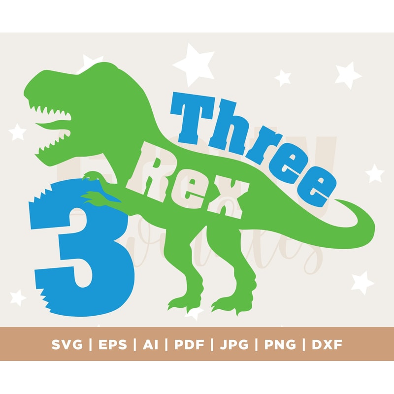 Three Rex Svg, 3rd Birthday Svg, Dinosaur Birthday Svg Dxf Eps Png, Third Birthday Cut File, T-Rex Shirt Design, Kids Svg, Silhouette Cricut.jpg