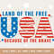 USA The Land of The Free Because of The Brave SVG, Fourth of July Svg, Patriotic Svg, Independence Day Svg, 4th of July SVG, cricut.jpg