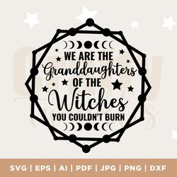 we are the granddaughters of the witches you couldnt burn svg, mystical svg, witch svg, witchy svg, magic svg, gothic sv