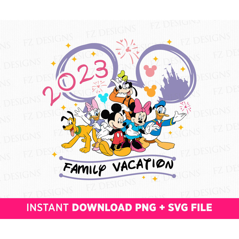 2023 Family Vacation Svg, Family Trip Svg, Mouse and Friends Svg, Magical Kingdom Svg, Mouse Ear and Kingdom Svg, Png File For Sublimation.jpg