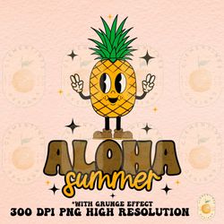 aloha summer png sublimation designs downloads,retro design,retro summer sublimation,retro png,retro pineapple png,summe