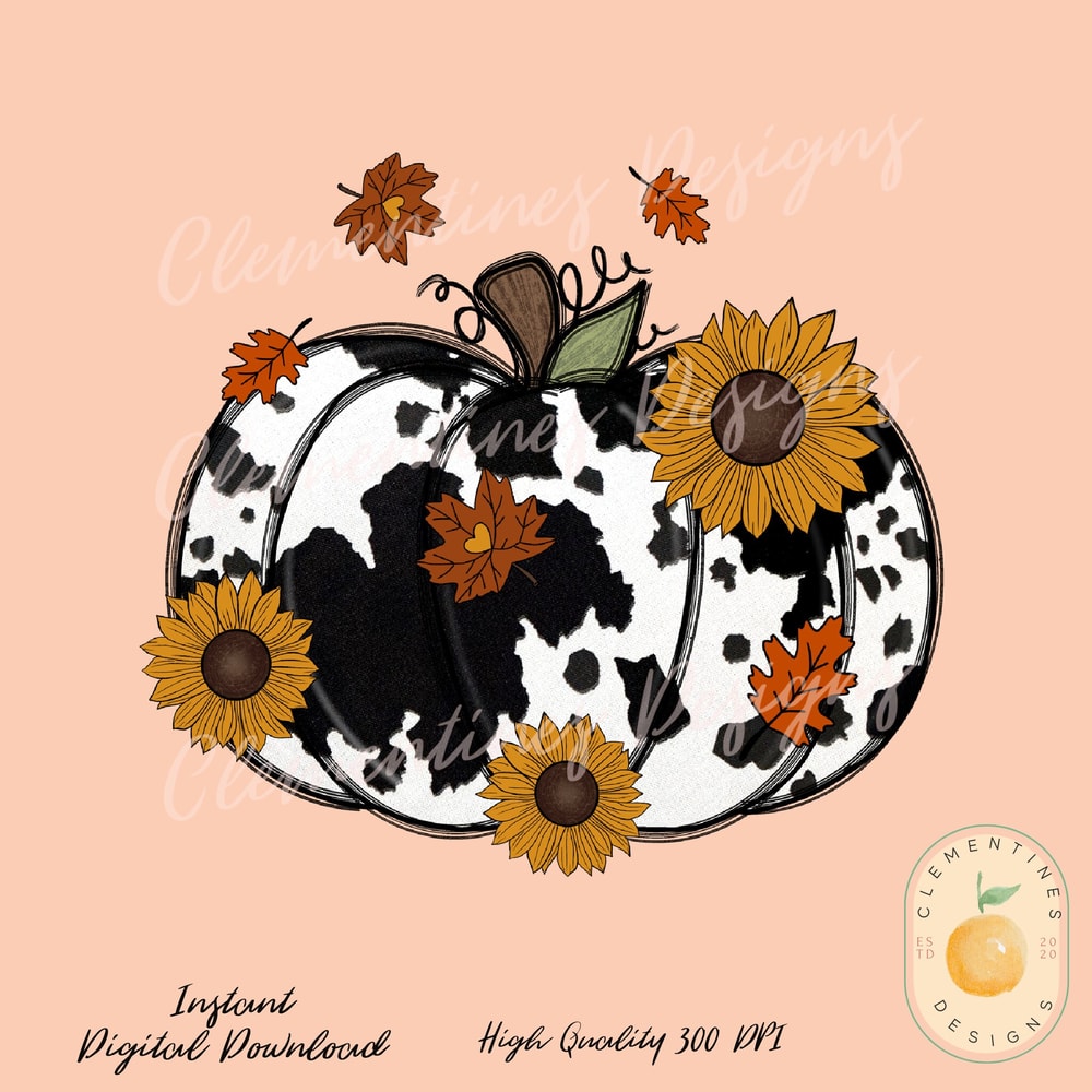 Cowhide pumpkin PNG- Fall Sublimation Design, Fall Png, Autumn Sublimation,Cute fall png, Western fall png,Western sublimation, Cowhide fall.jpg