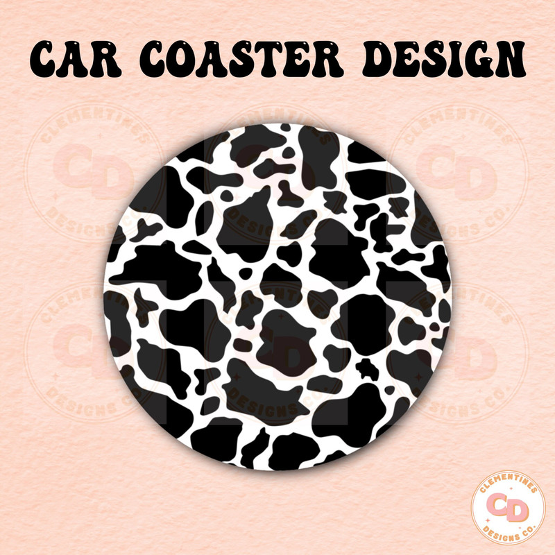 Cowprint Car Coaster PNG Design,Sublimation png,Car coaster sublimation,Coaster designs,Trendy png,Coaster png,Western png,Cowhide png.jpg