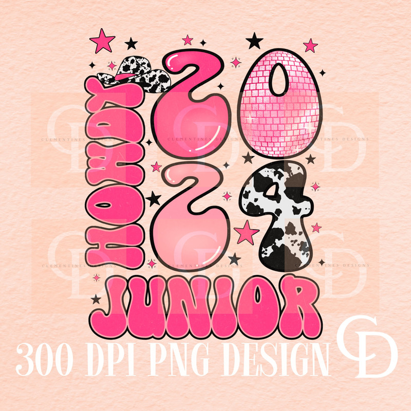 Howdy Junior 2024 Png- Graduation png,High School png,Student png,Trendy Junior png,Retro Junior png,Junior Sublimation,Grunge png,School.jpg